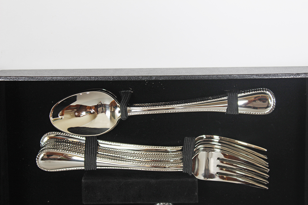 Hampton Silversmiths 24-Piece Stainless Steel China Flatware Set