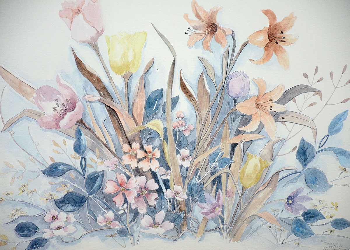 Mary Vincent Bertrand Signed and Numbered Floral Print