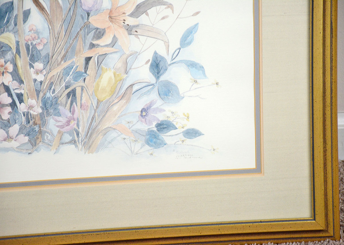 Mary Vincent Bertrand Signed and Numbered Floral Print