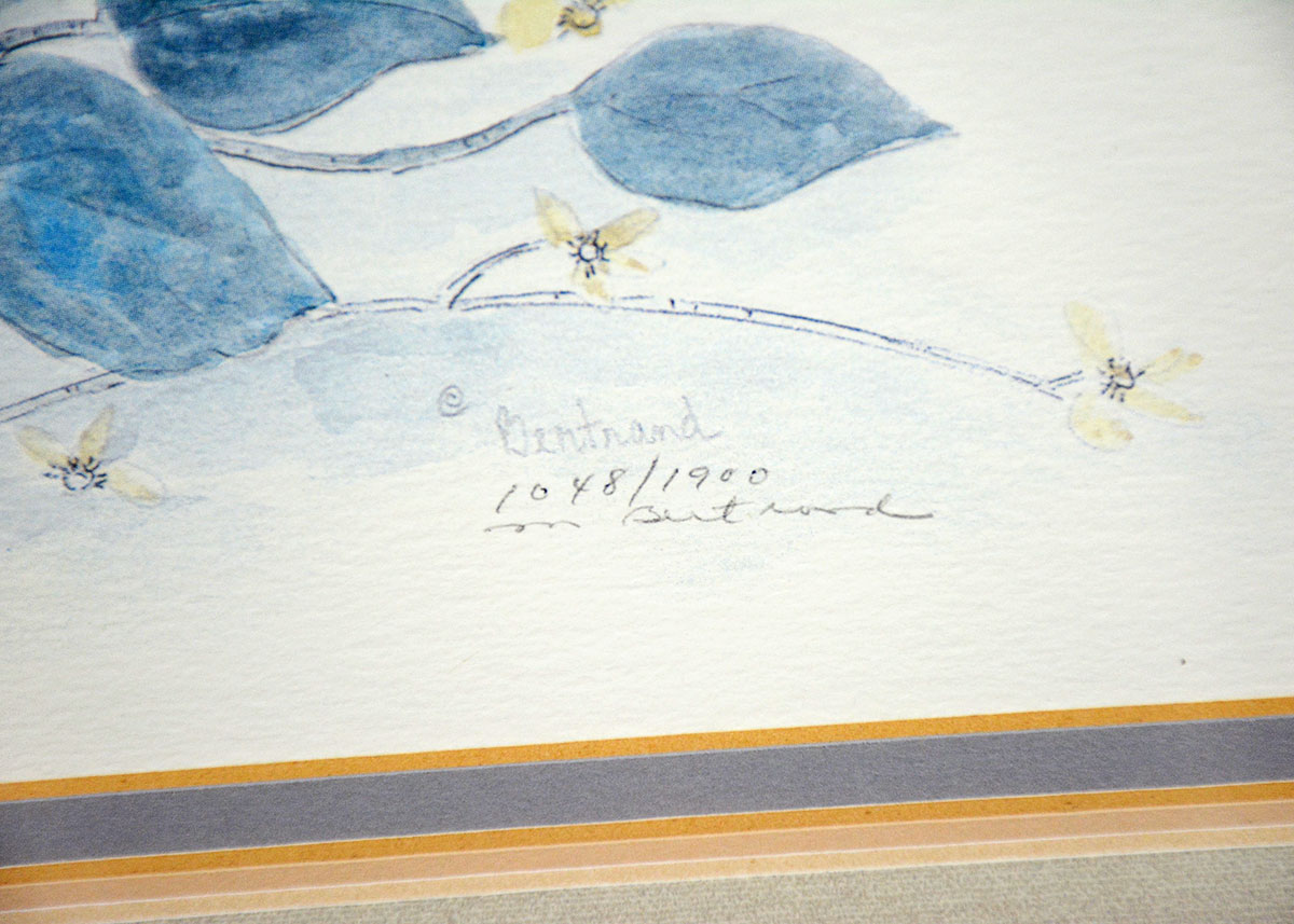 Mary Vincent Bertrand Signed and Numbered Floral Print