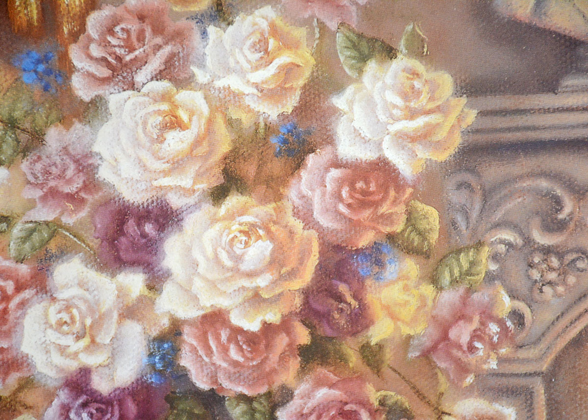 Framed Print of an Interior Scene with Piano by J. Gibson