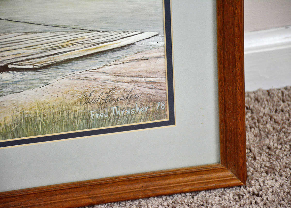 Framed and Signed Print of "Crossing The Cumberland" After Fred Thrasher