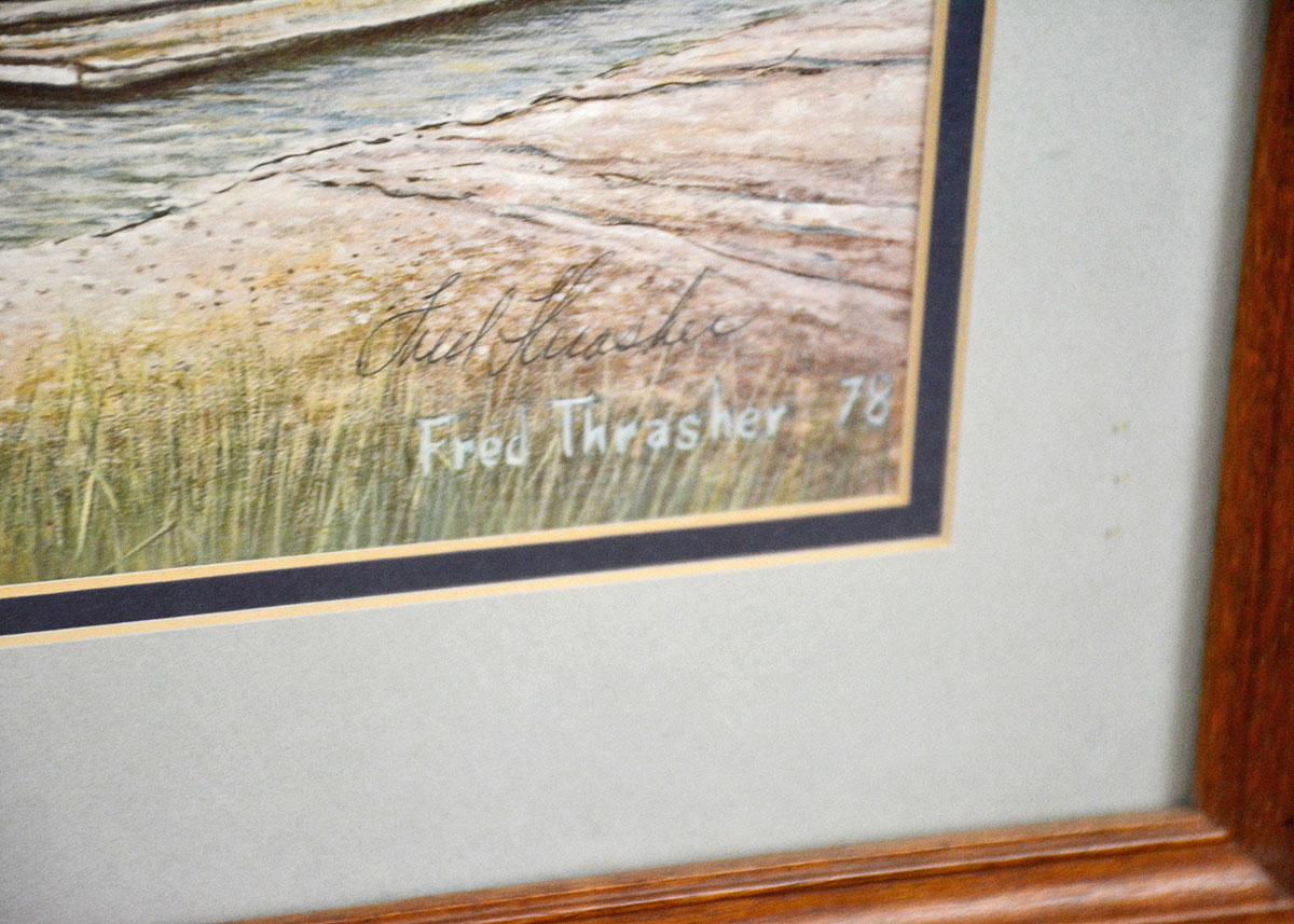 Framed and Signed Print of "Crossing The Cumberland" After Fred Thrasher
