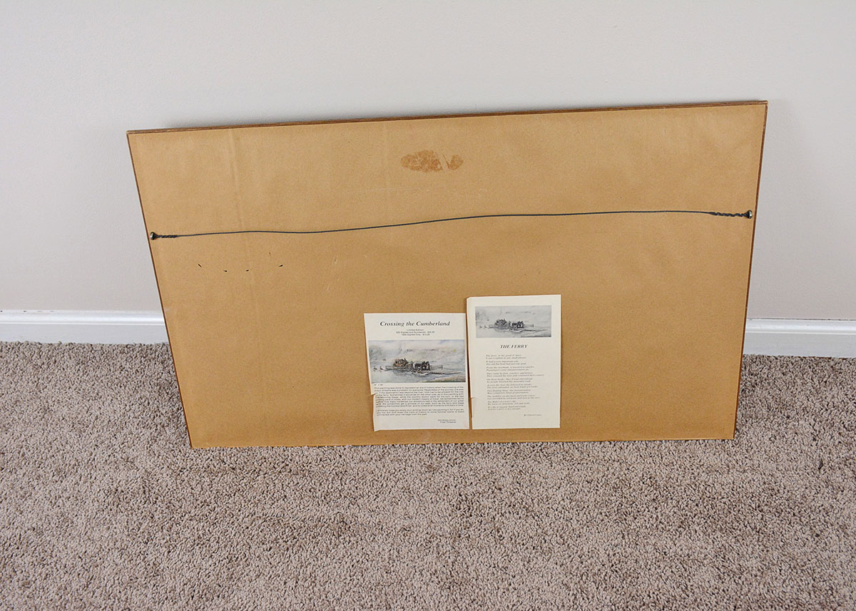 Framed and Signed Print of "Crossing The Cumberland" After Fred Thrasher