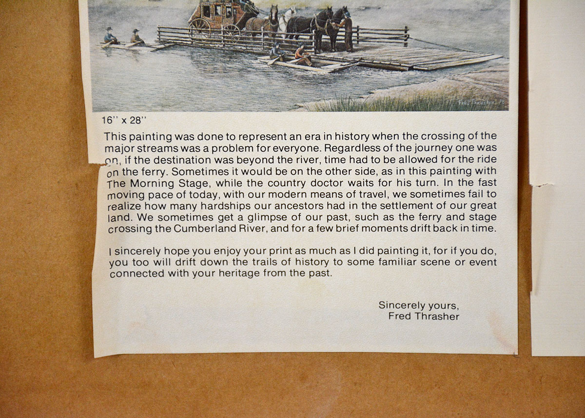 Framed and Signed Print of "Crossing The Cumberland" After Fred Thrasher
