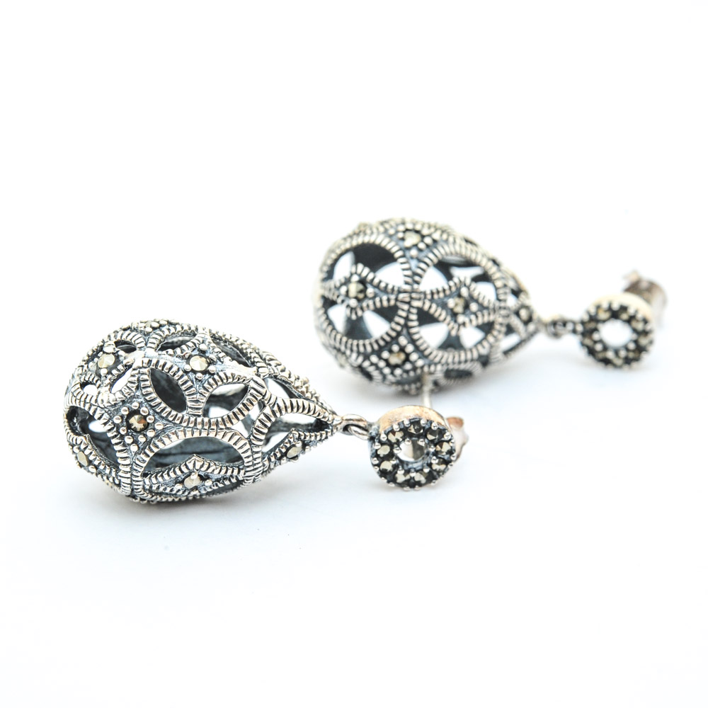 Sterling Silver and Marcasite Jewelry Featuring Judith Jack