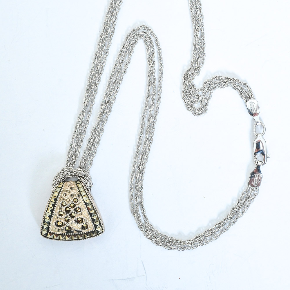 Sterling Silver and Marcasite Jewelry Featuring Judith Jack