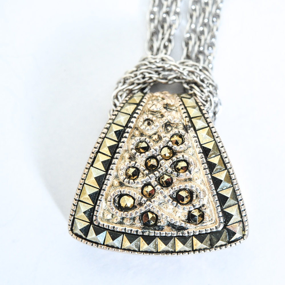 Sterling Silver and Marcasite Jewelry Featuring Judith Jack