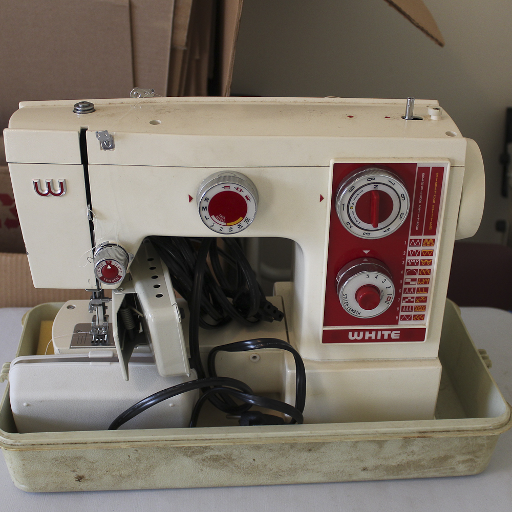 Vintage White Brand Sewing Machine