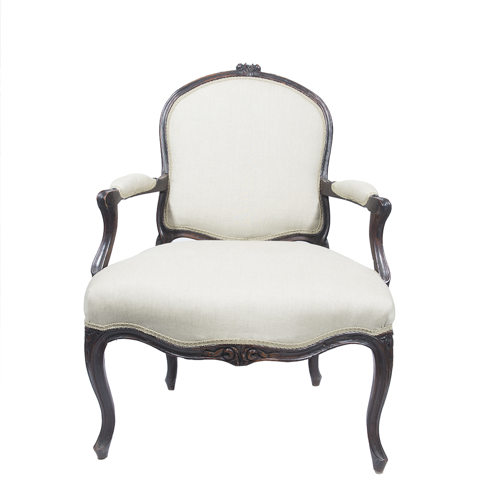 French Provincial Louis XV Fauteuil