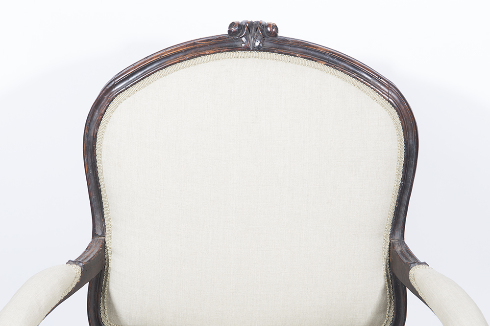 French Provincial Louis XV Fauteuil