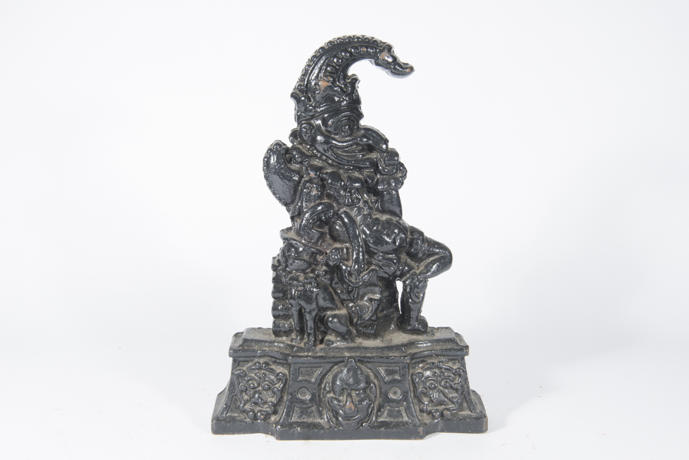 Set of Punch and Judy Cast Iron Doorstops