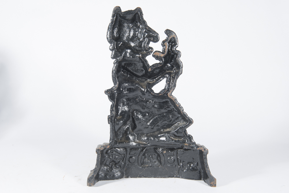 Set of Punch and Judy Cast Iron Doorstops