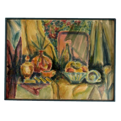 Dorothy Jackson Original Impressionist Still Life Watercolor Dorothy Jackson Original Impressionist Still Life Watercolor