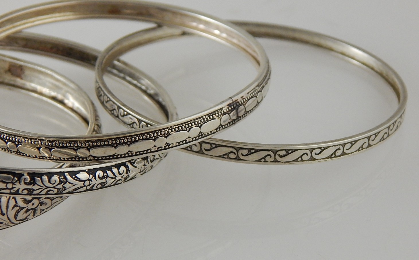 Vintage Sterling Silver Bangle Bracelets