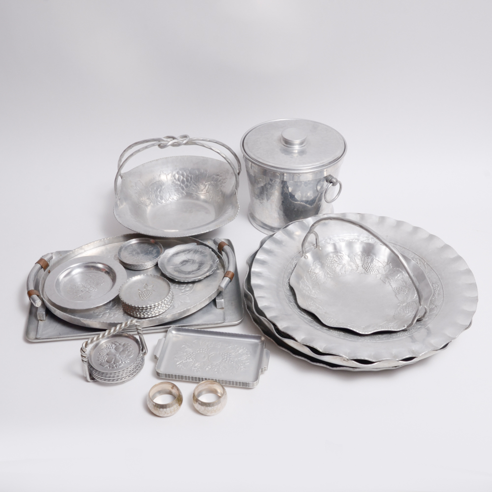 Vintage Aluminum Serving Ware and Decor