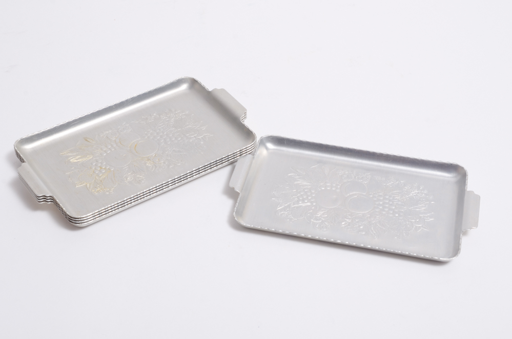 Vintage Aluminum Serving Ware and Decor