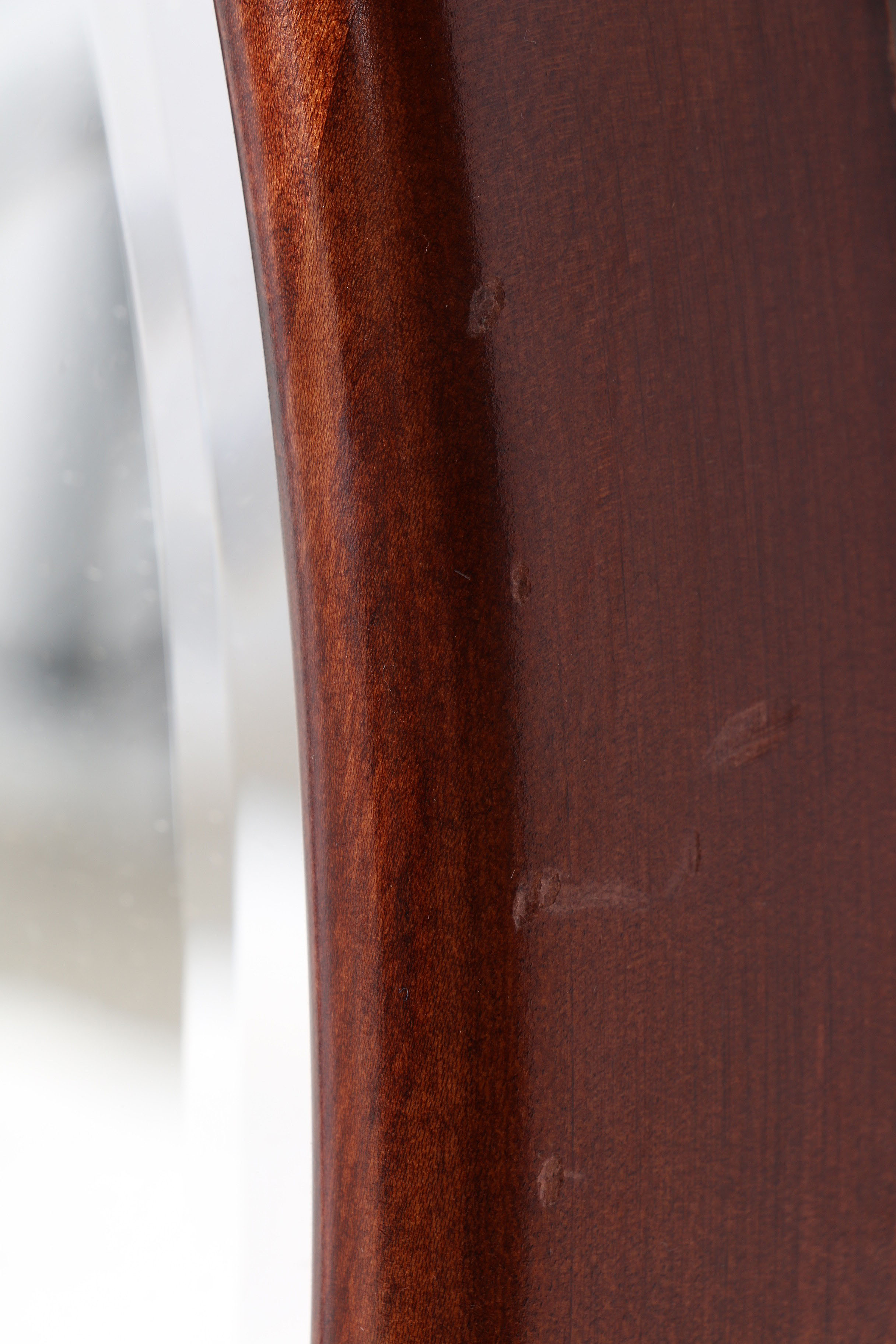 Handcrafted Mahogany Finish Oval Wall Mirror