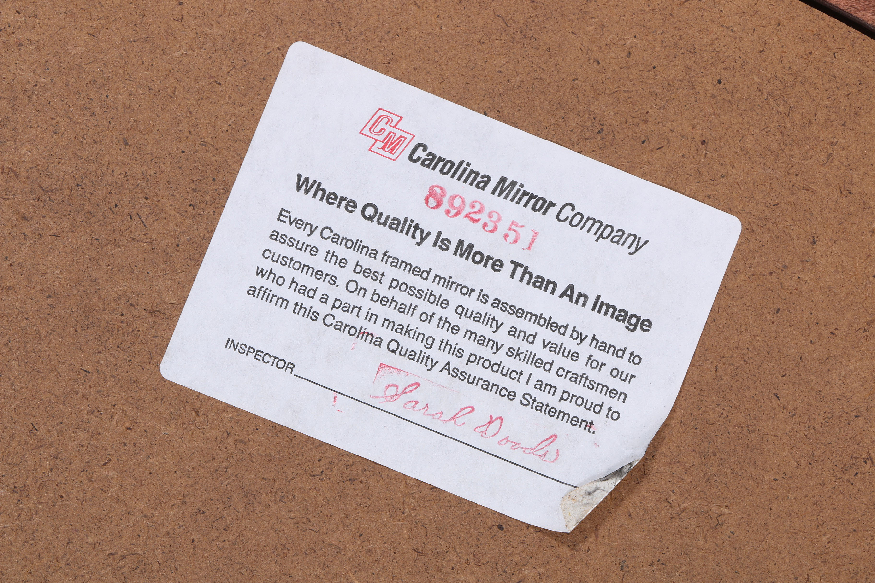 Handcrafted Mahogany Finish Oval Wall Mirror