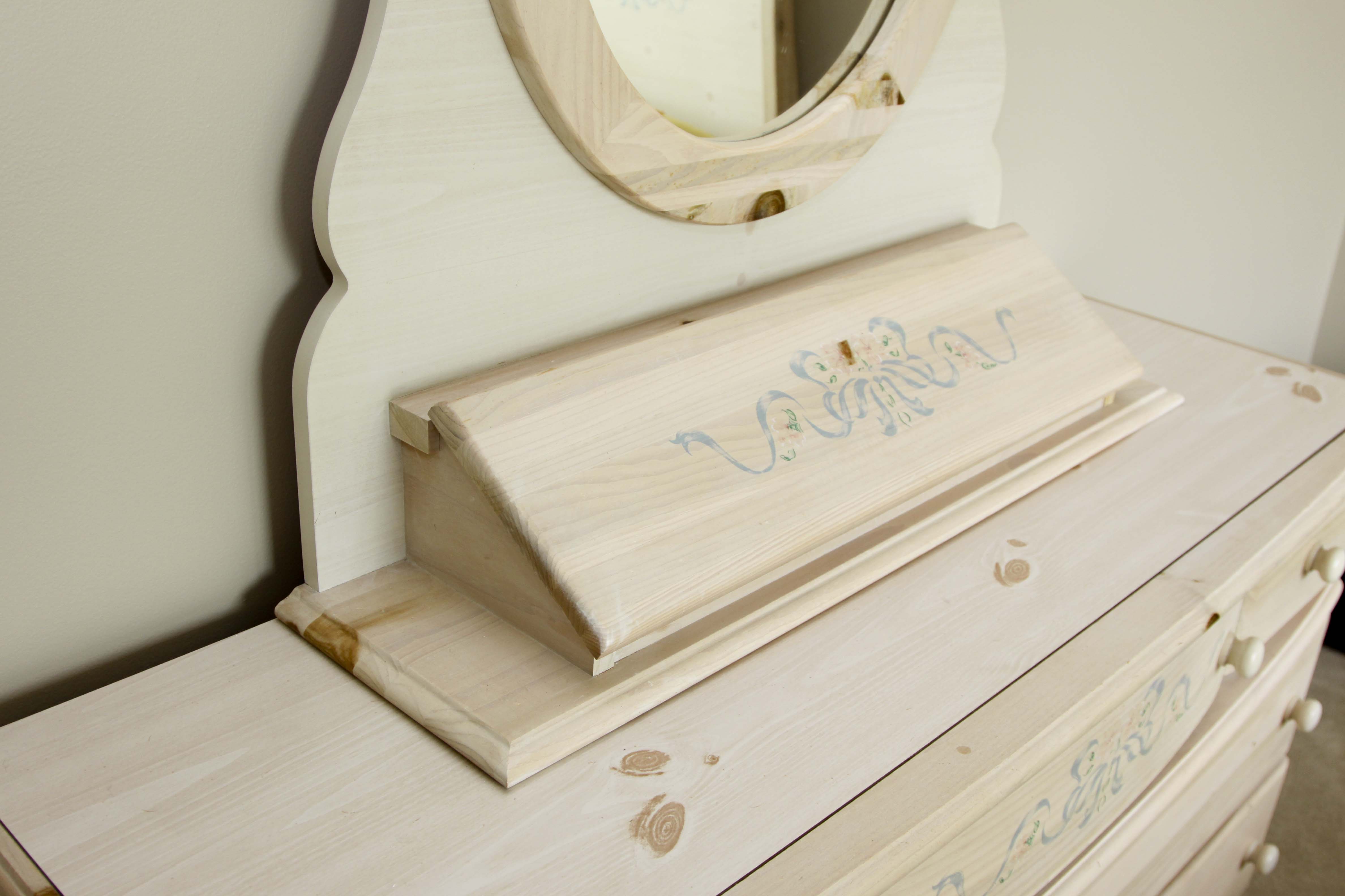 Knotty Pine Dresser and Mirror