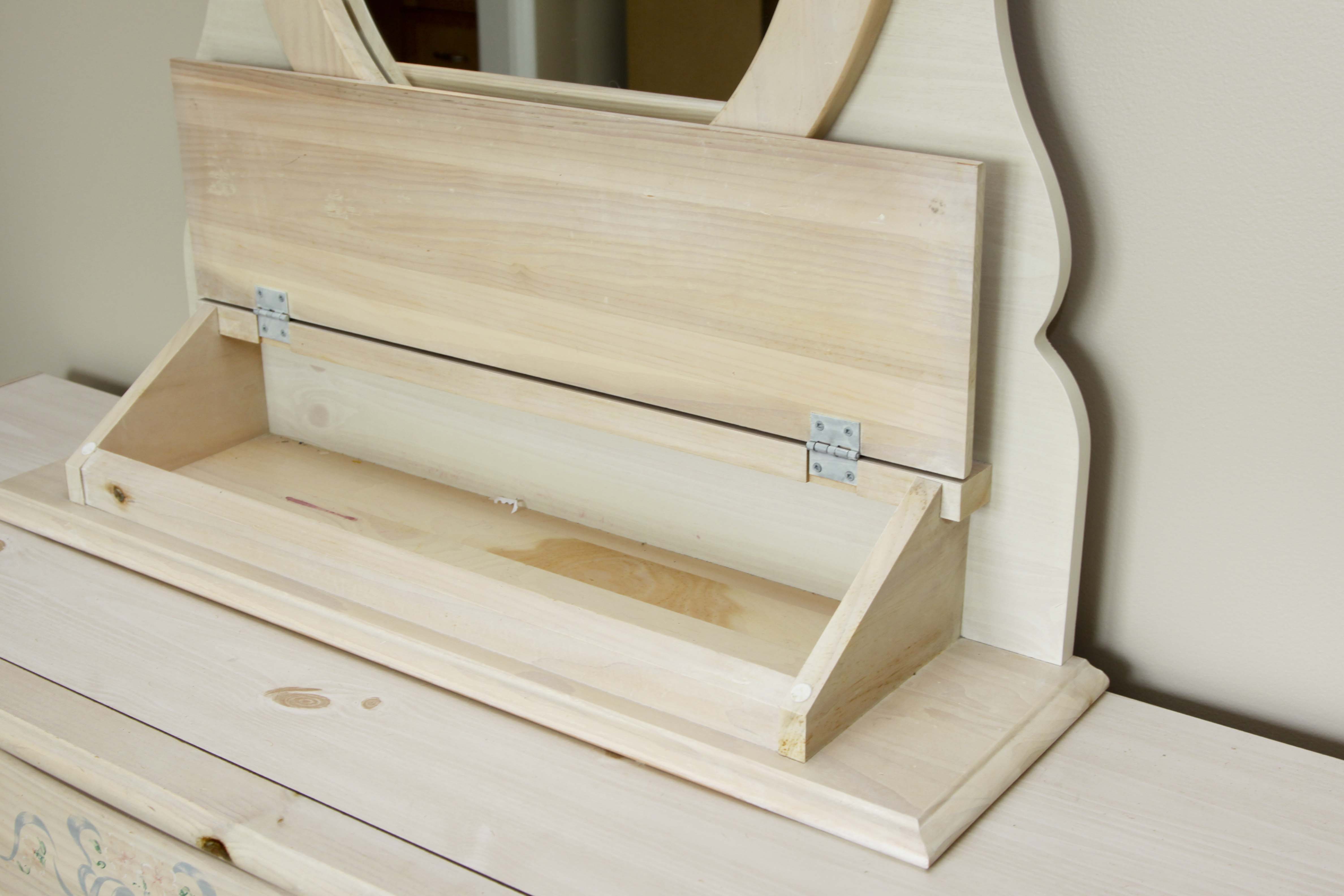 Knotty Pine Dresser and Mirror