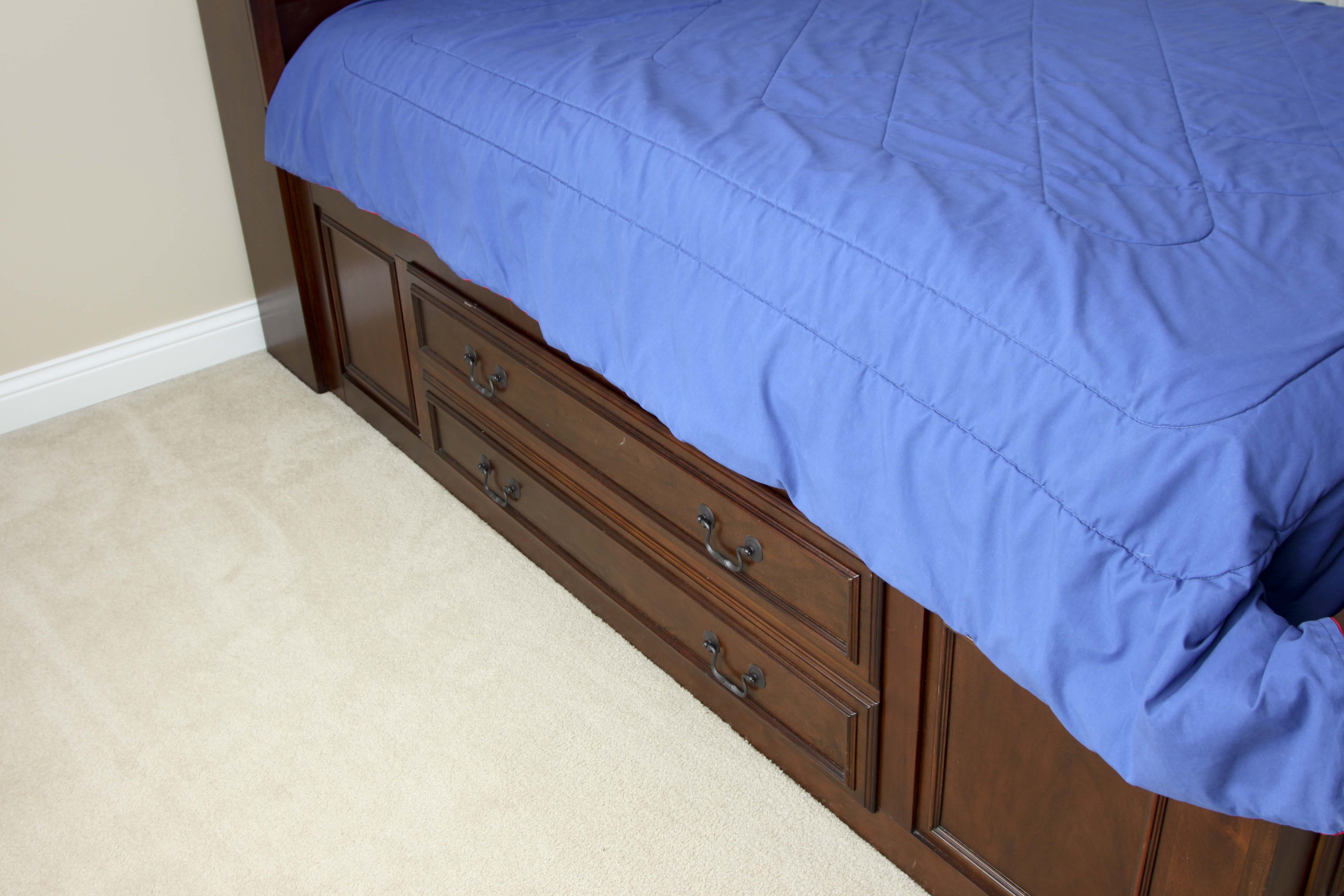 American Woodcrafters Full Size Wooden Captain's Bed