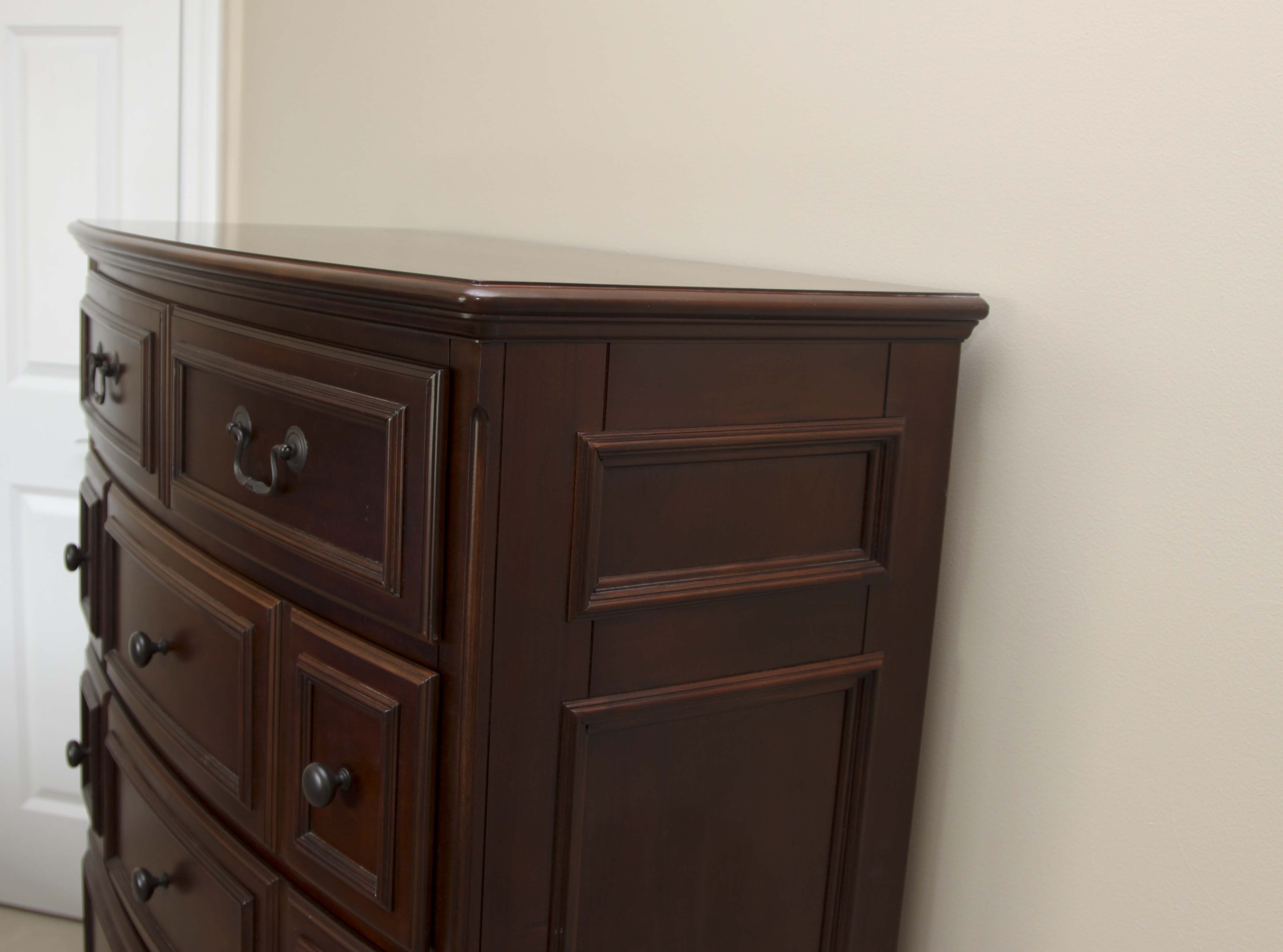 American Woodcrafters Five-Drawer Wooden Dresser