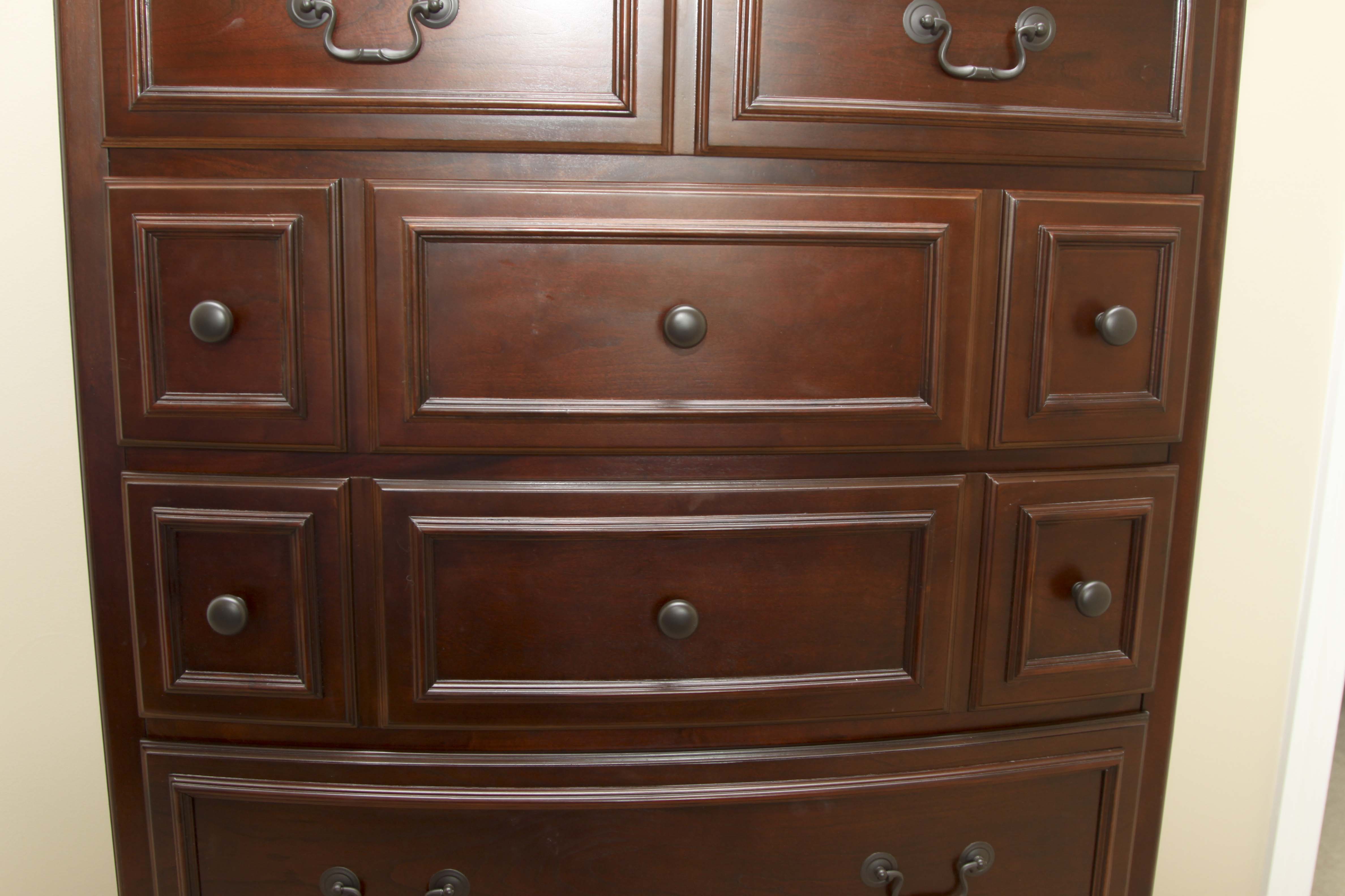 American Woodcrafters Five-Drawer Wooden Dresser