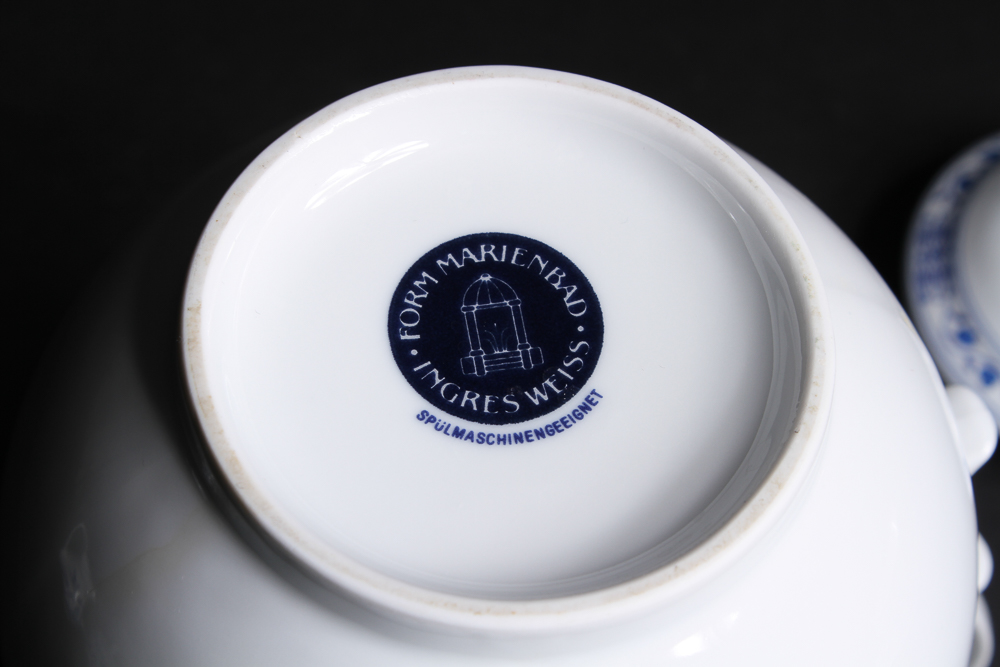 Fine Form Marienbad Ingres Weiss Blue Onion Coffee Service