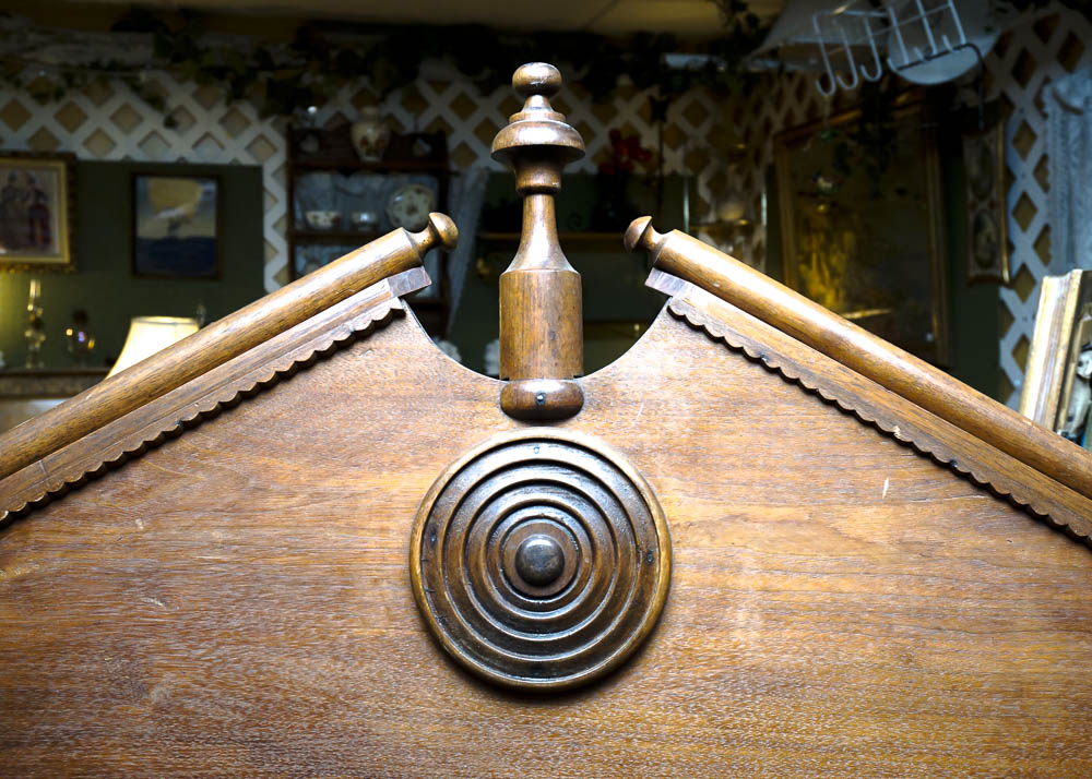 Carved Walnut Eastlake Twin Bed Frame