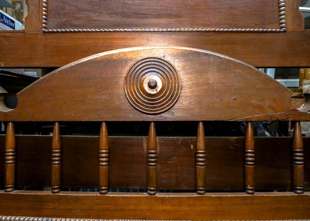 Carved Walnut Eastlake Twin Bed Frame