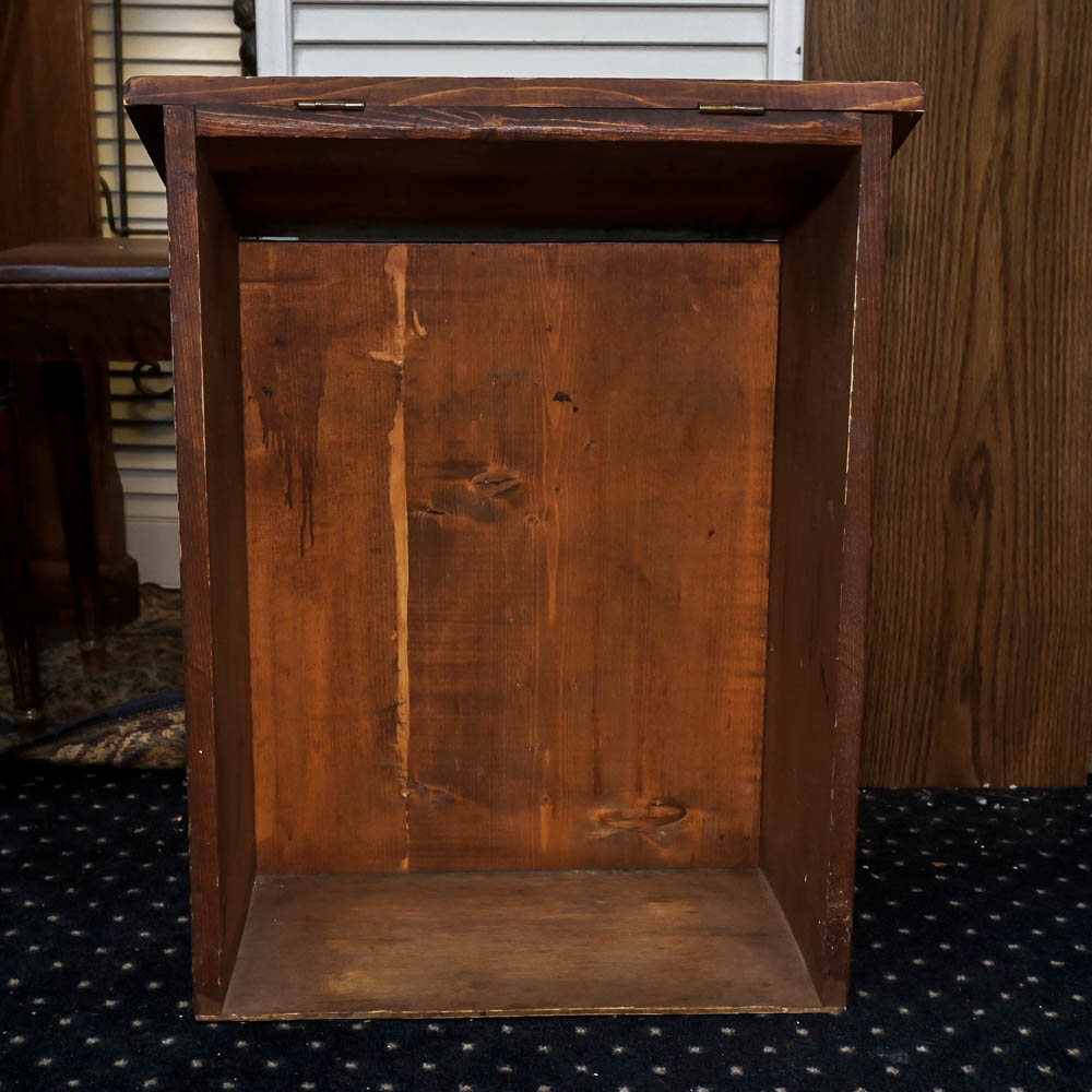 Wooden Waste Bin Cabinet