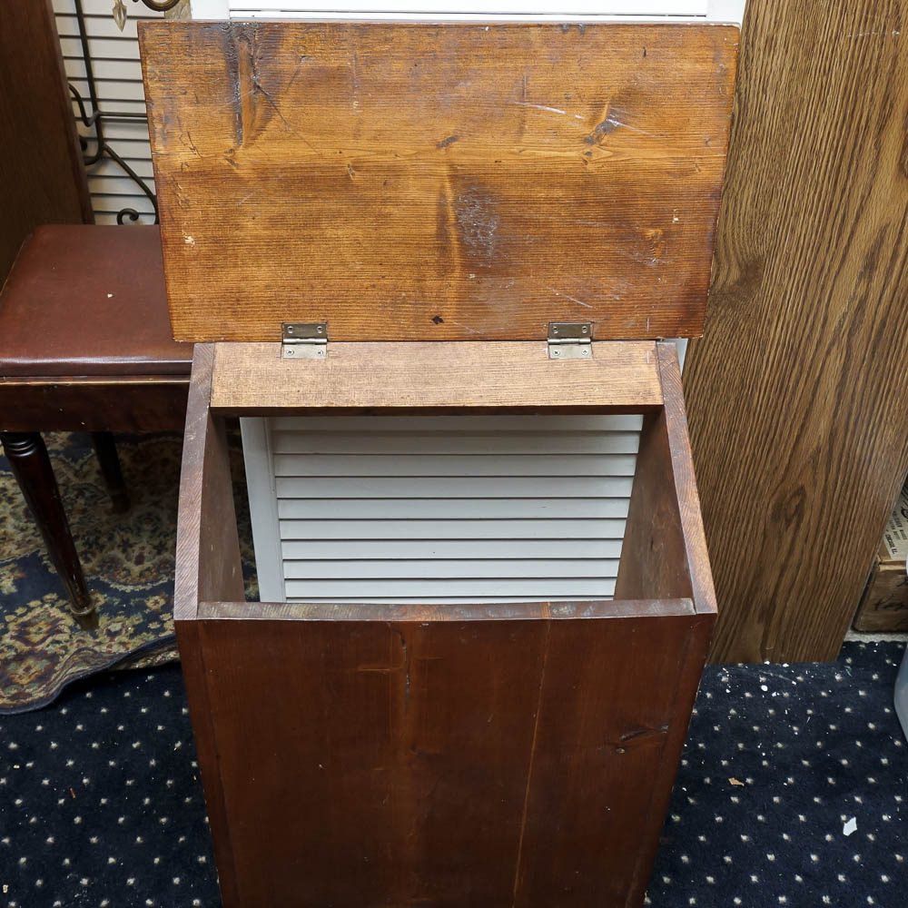 Wooden Waste Bin Cabinet