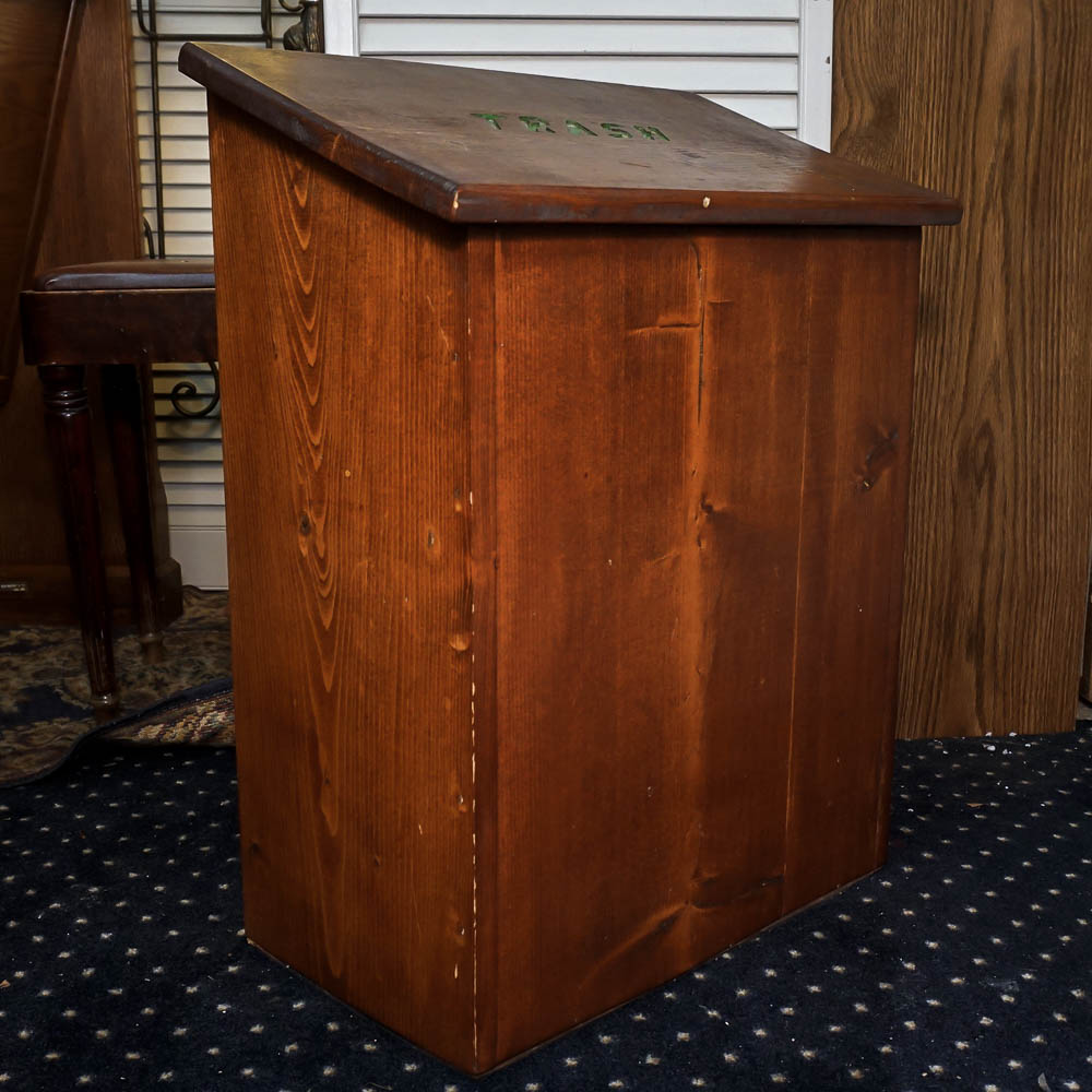 Wooden Waste Bin Cabinet