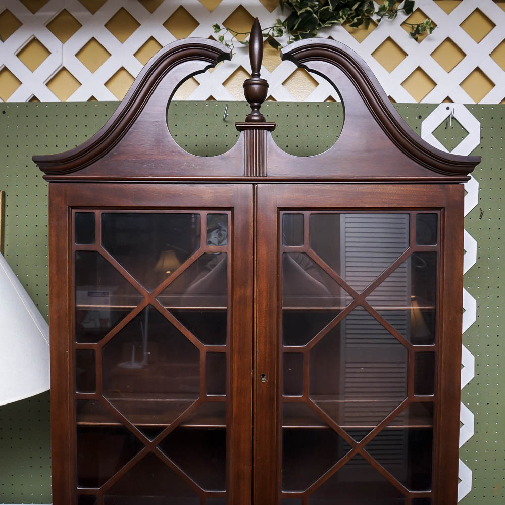 Vintage Mahogany Serpentine Secretary