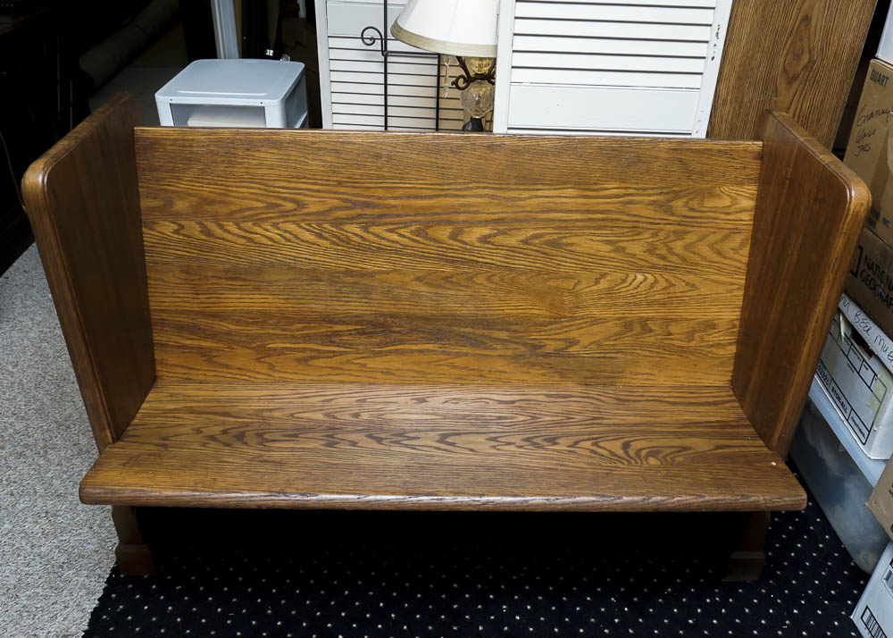 Oak Church Pew