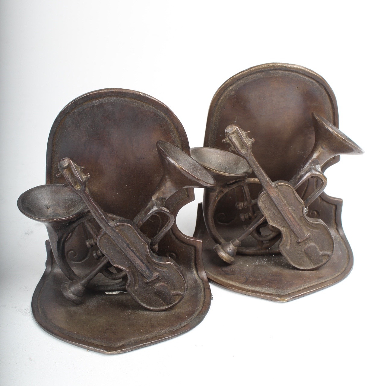 Music Themed Cast Metal Bookends