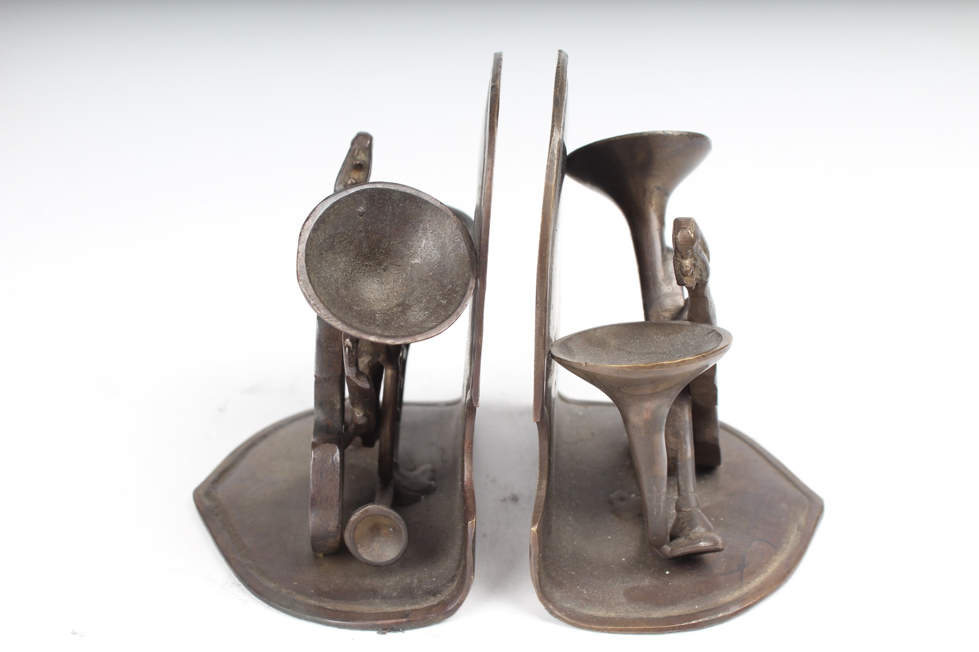Music Themed Cast Metal Bookends