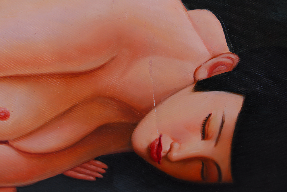 Nude Portrait Oil Painting on Canvas