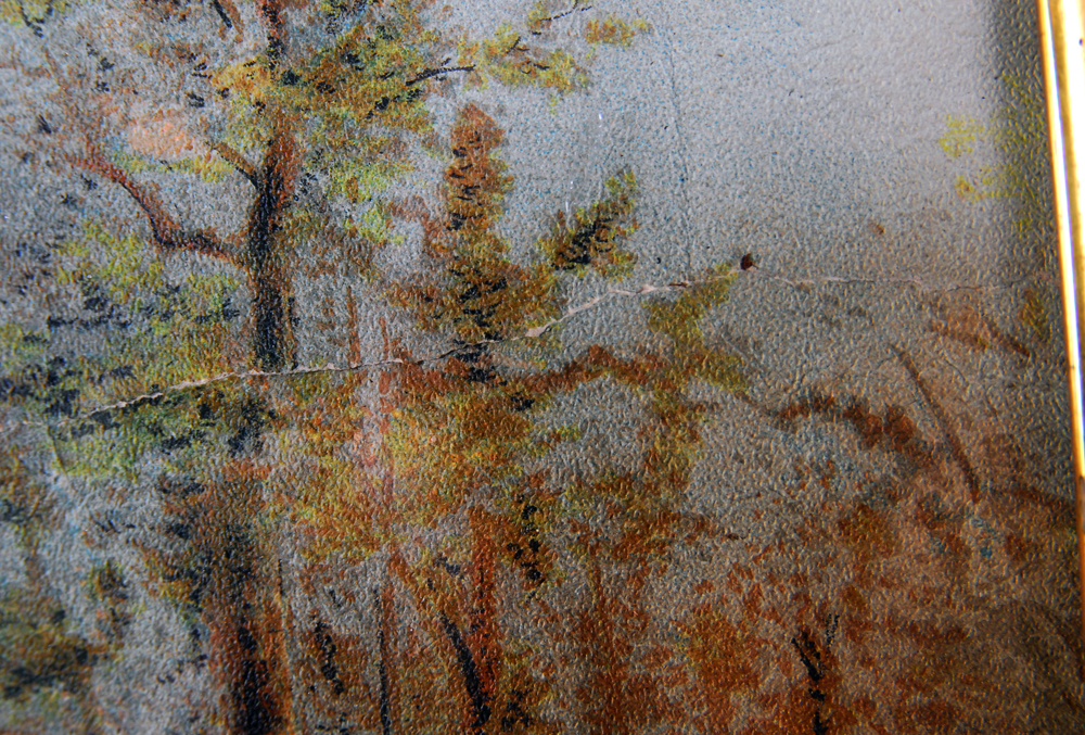 William Henry Chandler Gouache/Oil Pastel Landscape