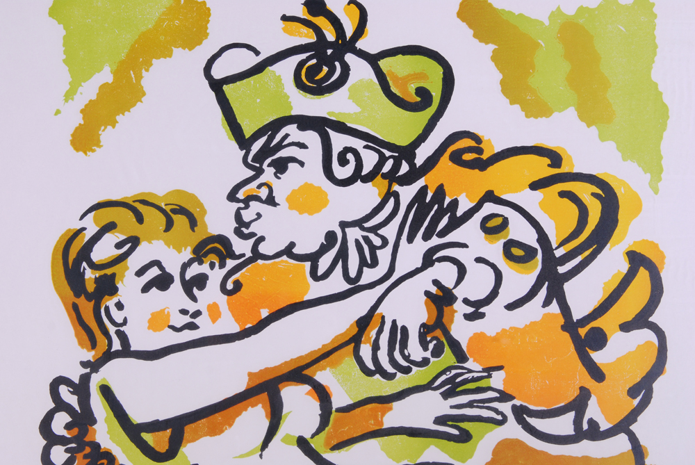 E. Schachner "Come, I'll Instruct Thee" Artist Proof Lithograph