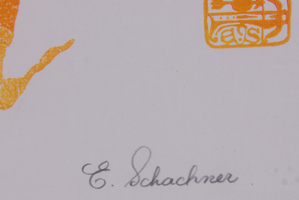 E. Schachner "Come, I'll Instruct Thee" Artist Proof Lithograph