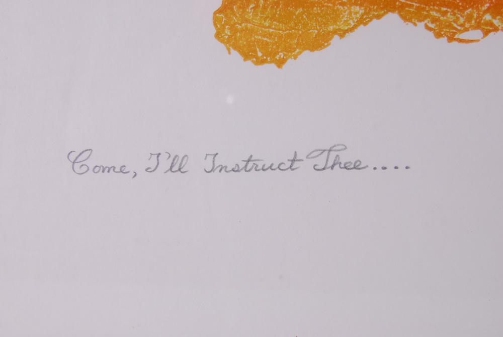 E. Schachner "Come, I'll Instruct Thee" Artist Proof Lithograph