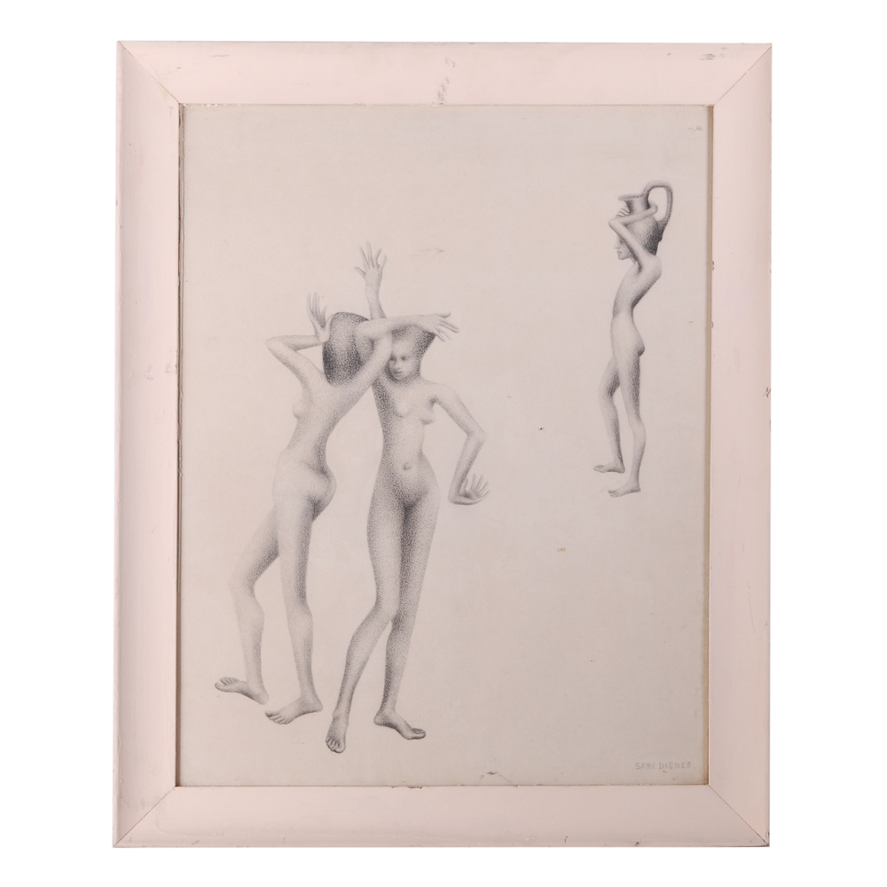 Sari Dienes Conte Crayon Drawing On Paper