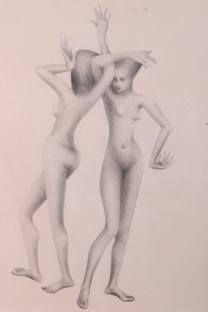 Sari Dienes Conte Crayon Drawing On Paper