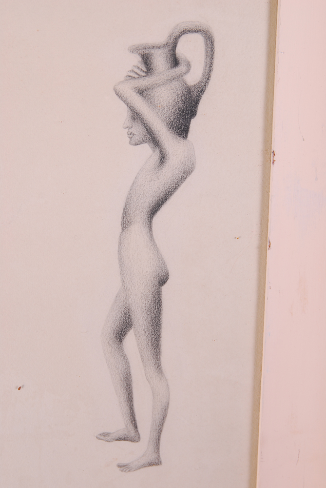 Sari Dienes Conte Crayon Drawing On Paper