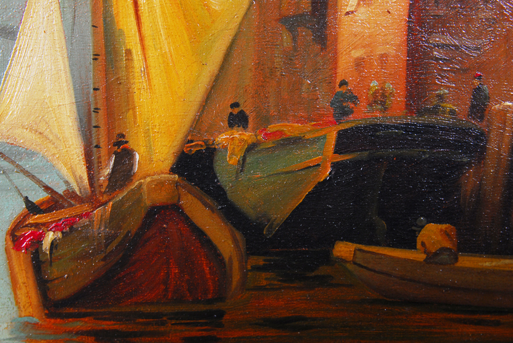 19th Century H. Muller Oil On Board Painting