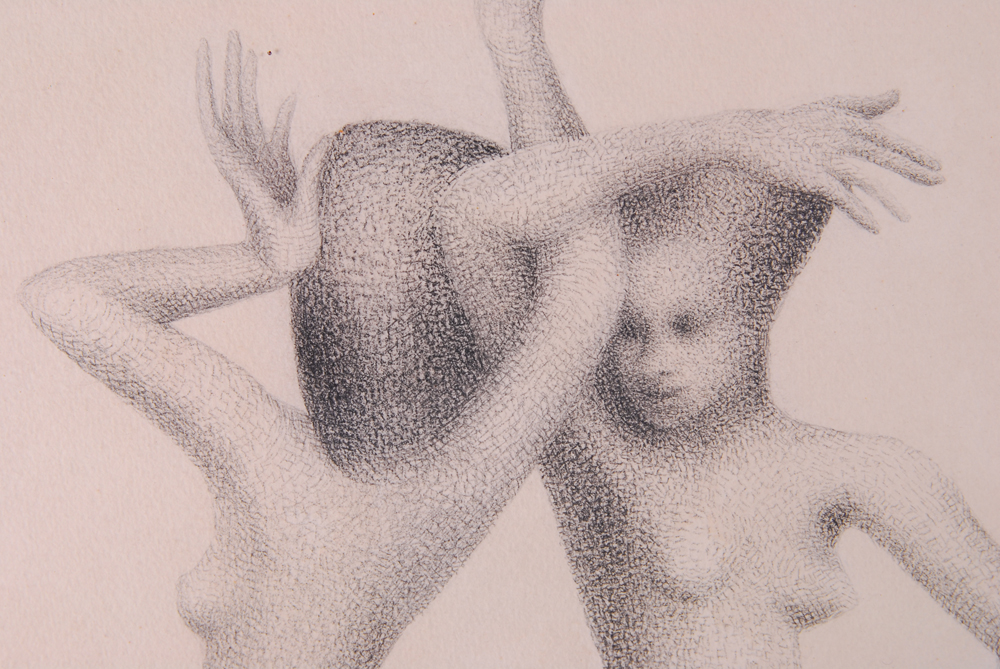 Sari Dienes Conte Crayon Drawing On Paper