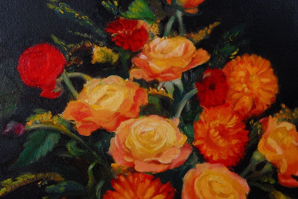 Hannah Hirsch Cohen "Bouquet of Flowers" Original Oil Painting