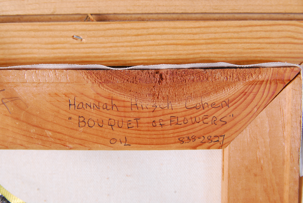 Hannah Hirsch Cohen "Bouquet of Flowers" Original Oil Painting